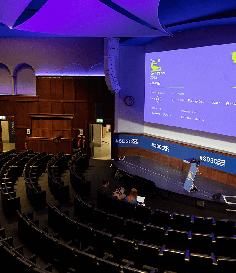 Auditorium of the Royal Geographical Society.